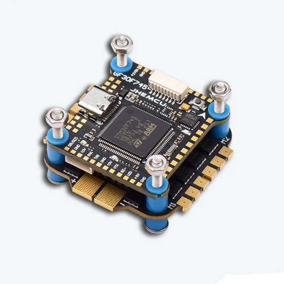 Hot Sales JHEMCU F745 Flight Controller Stack GF30F745-ICM Flight Controller BLHELI_32 45A / 60A 4in1 ESC 3-6S 30X30mm for RC